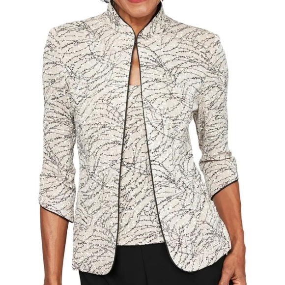 Foiled Print Jacket ALEX EVENINGS - Picture 1 of 7